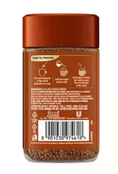 Bru Gold Freeze Dried Instant Coffee 55g