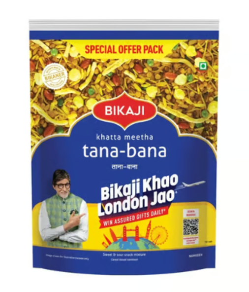 Bikaji Khatta Meetha Tana Bana Mixture Namkeen 400g