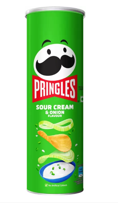 Pringles Sour Cream and Onion Flavour Chips  (107 g)