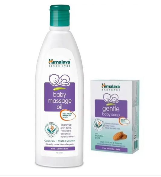 Hiamalaya baby massage oil 200 ml free baby soap
