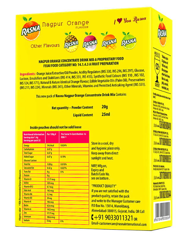 Rasna Nagpur orange (20g)