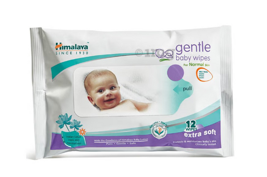 Himalaya Gentle Baby Wipes 12s