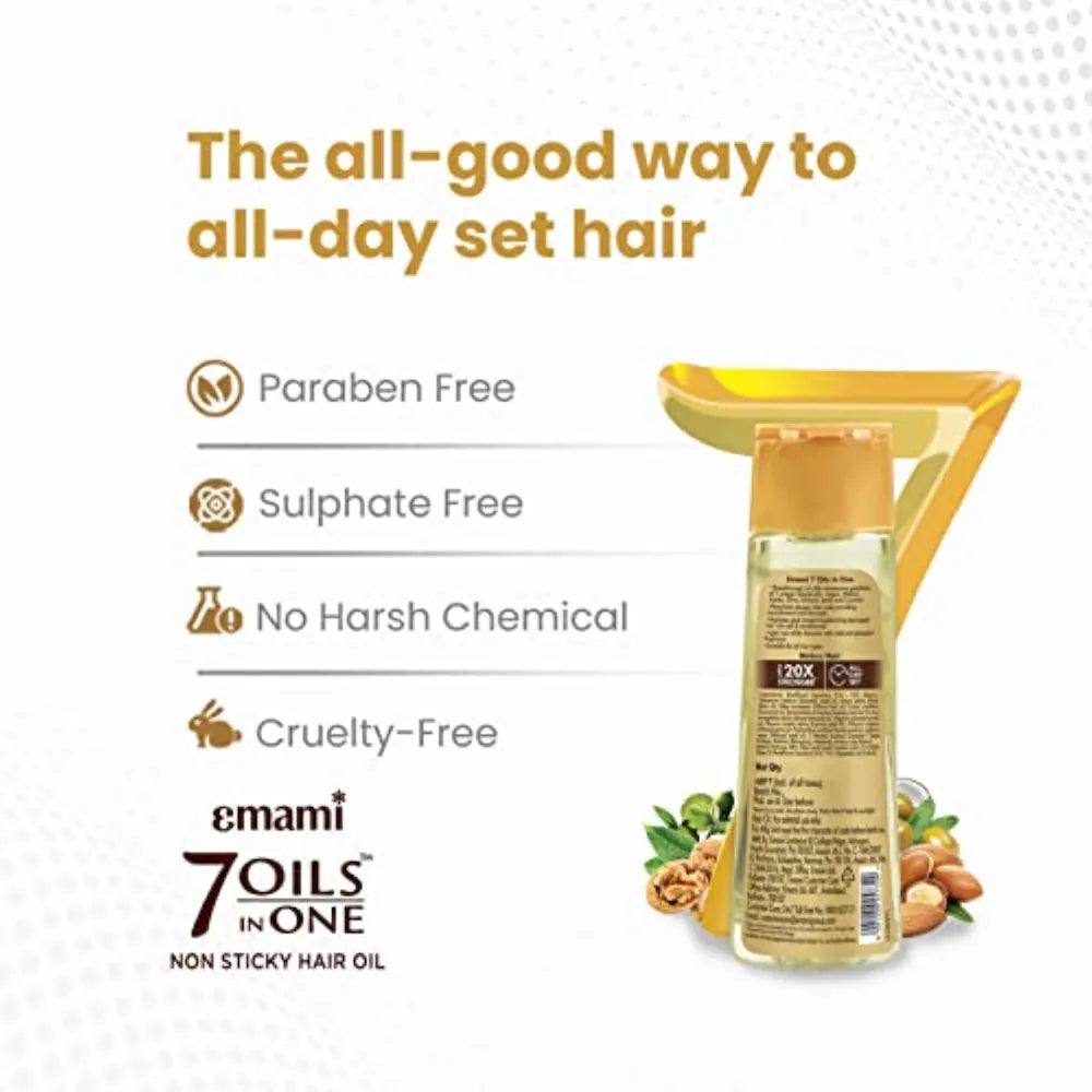 Emami 7 Oils in One Non Sticky Hair Oil For All Hair Type, 500ml