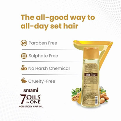 Emami 7 Oils in One Non Sticky Hair Oil For All Hair Type, 500ml