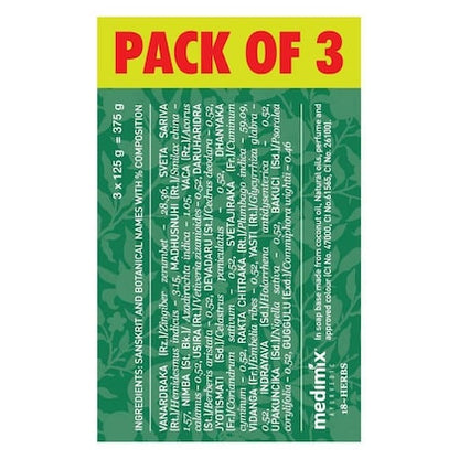 Medimix Ayurvedic 18-Herbs Classic Soap 125 g (Pack of 3)