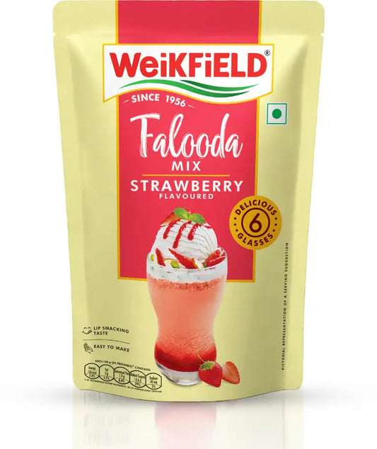 WeiKFiELD Instant Falooda Mix Strawberry Flavor Pouch 200 g