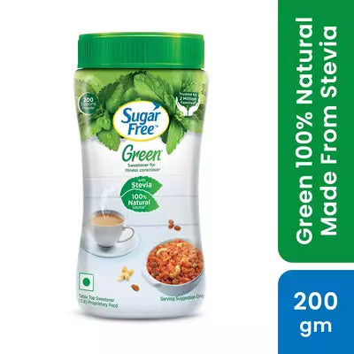 Sugar Free Green Sweetener With Natural Stevia - 200g Jar