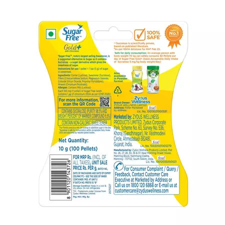 sugar free gold with chromium  box 100 pellets