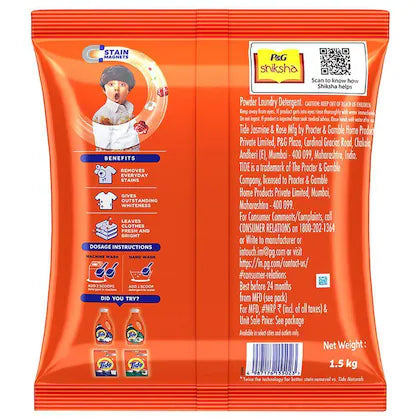 Tide Double Power Jasmine & Rose Detergent Powder 1.5 kg